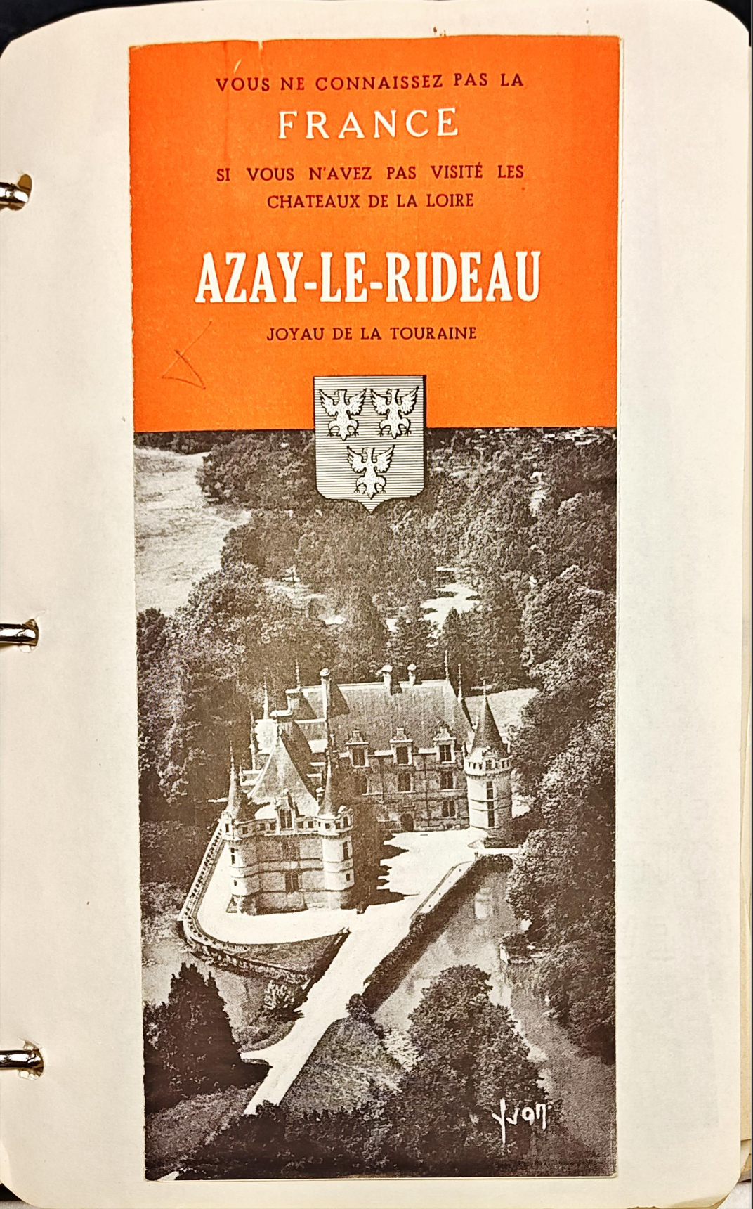 Brochure from Azay-le-Rideau